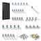 Triton Products 36pc Locking Hook Assortment W/ 24"W x 42"H x 1/4"D High Density Fiberboard Round Hole Pegboard, Blck PEG36-BLK - alternate 1